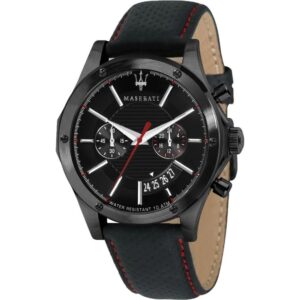 MASERATI R8871627004 Circuito Chronograph Black leather Men's watch