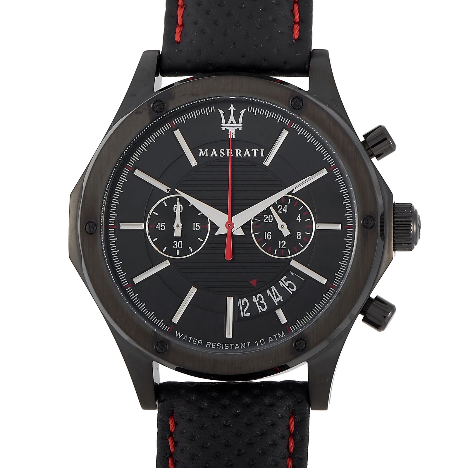 MASERATI R8871627004 Circuito Chronograph Black leather Men